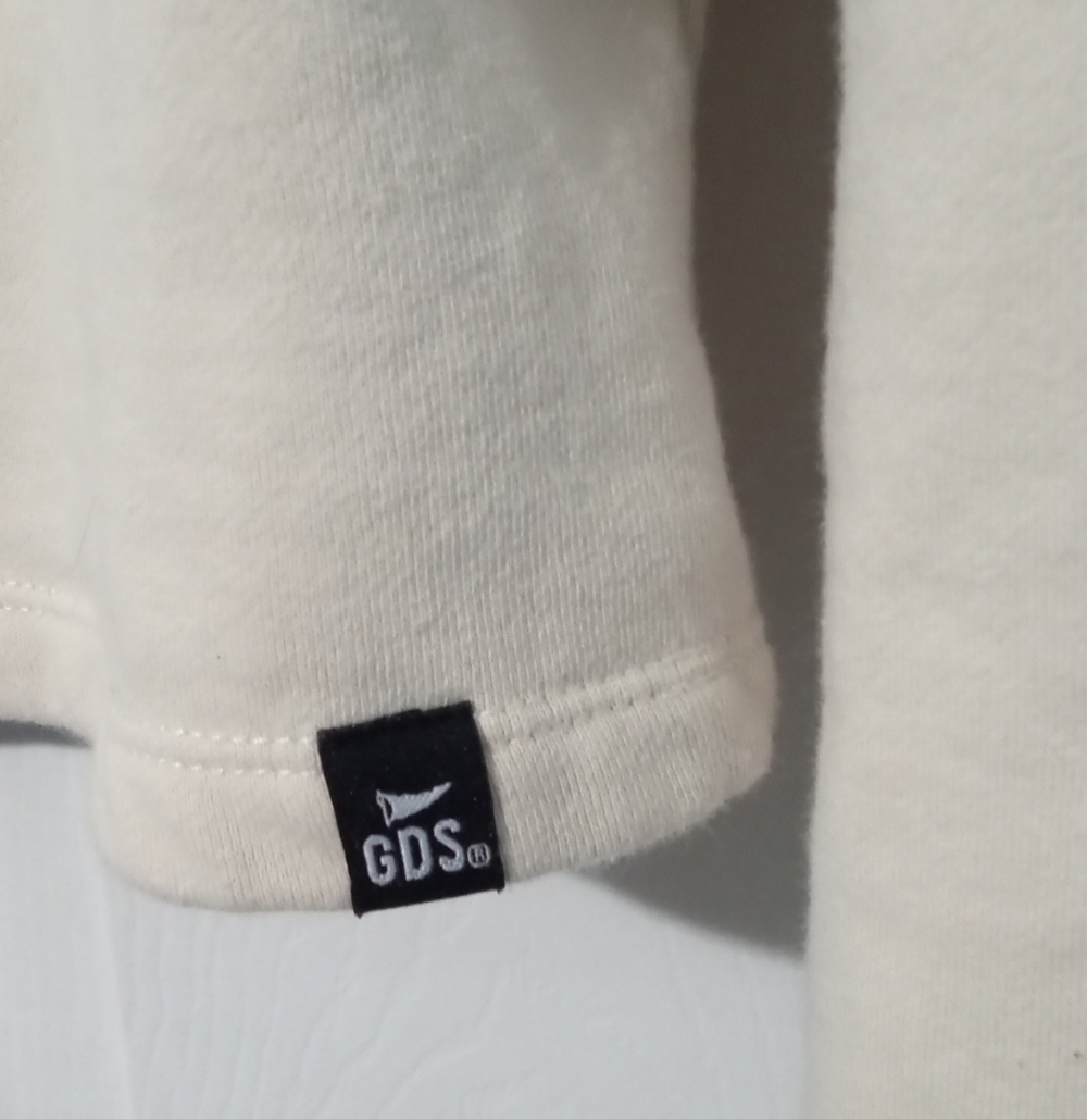 Mock Neck Michigan State Spartans Cropped Sweatshirt in Cream - Picture 2 of 5